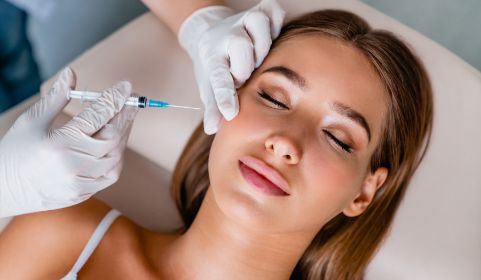 Woman receiving a BOTOX injection