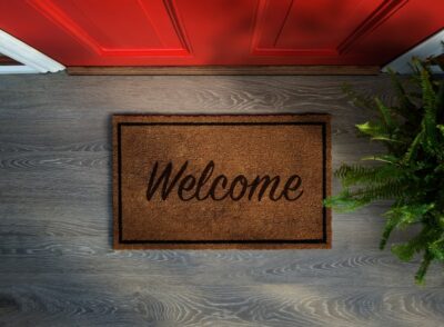 A welcome mat.